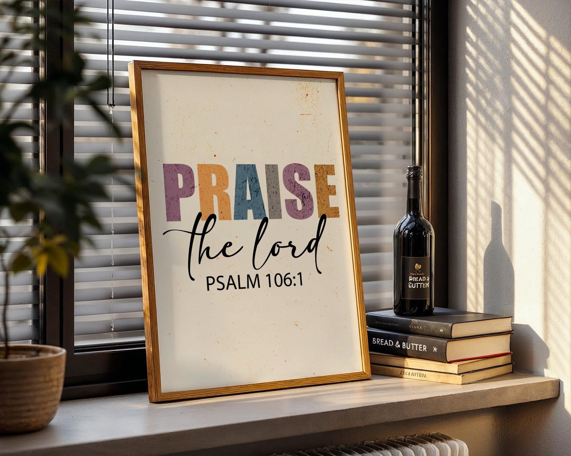 Affiche louange chrétienne, poster biblique, art foi, cadeau gratitude - Essences Agape 6946872
