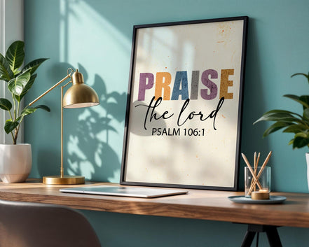 Affiche louange chrétienne, poster biblique, art foi, cadeau gratitude - Essences Agape 14594041