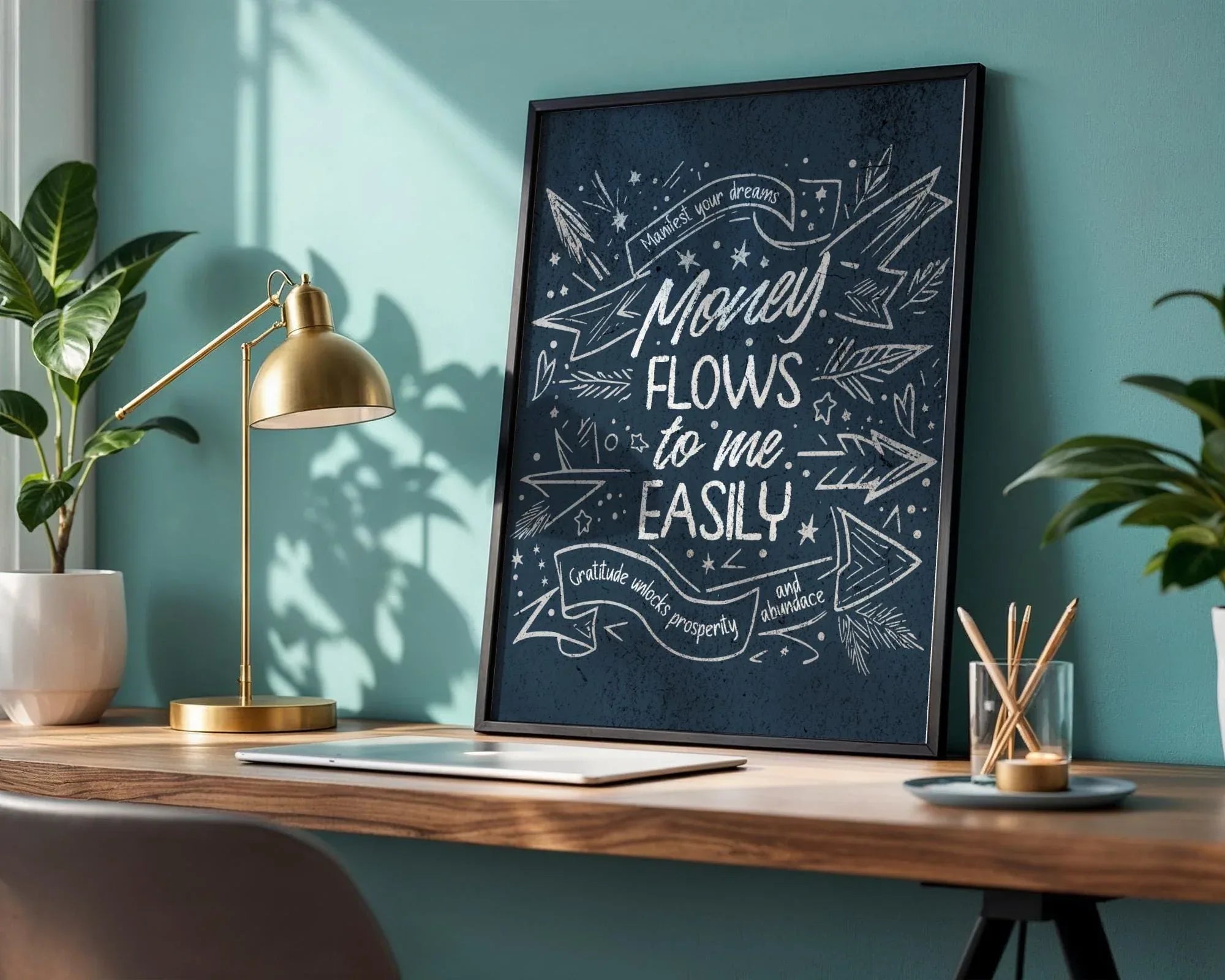 Affiche manifestation, poster abondance, art richesse, prospérité Essences Agape