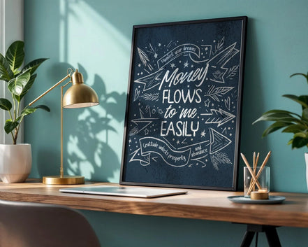 Affiche manifestation, poster abondance, art richesse, prospérité Essences Agape