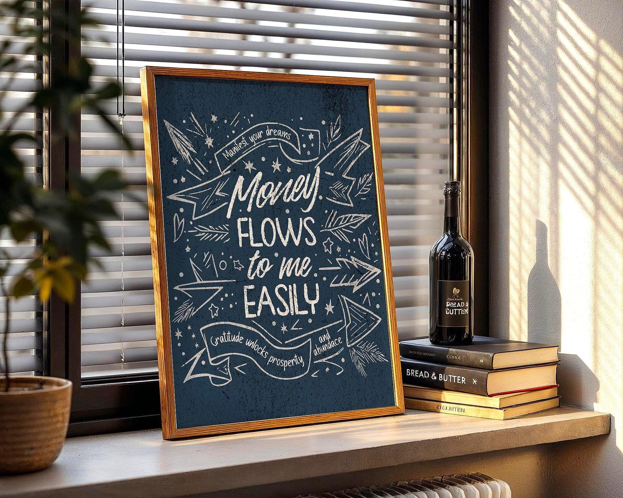 Affiche manifestation, poster abondance, art richesse, prospérité Essences Agape