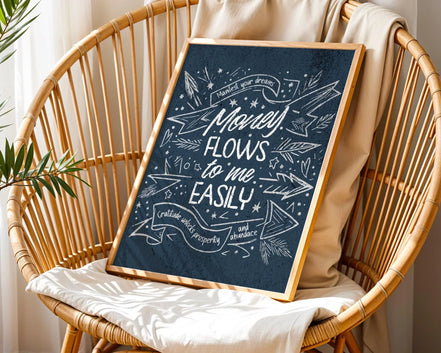 Affiche manifestation, poster abondance, art richesse, prospérité Essences Agape