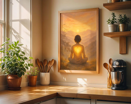 Affiche murale bien-être art spirituel, peinture art méditation - Essences Agape 21376508