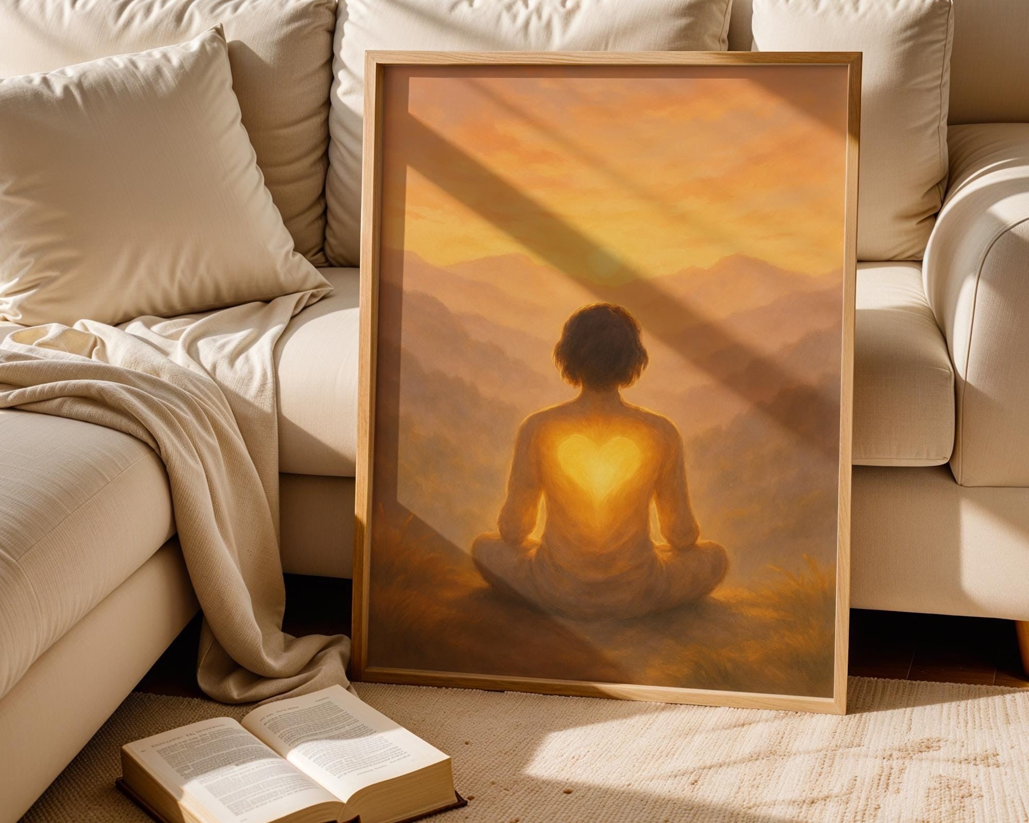 Affiche murale bien-être art spirituel, peinture art méditation - Essences Agape 82607978