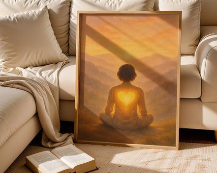 Affiche murale bien-être art spirituel, peinture art méditation - Essences Agape 82607978