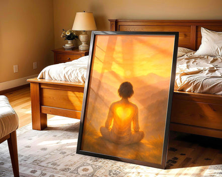 Affiche murale bien-être art spirituel, peinture art méditation - Essences Agape 972042