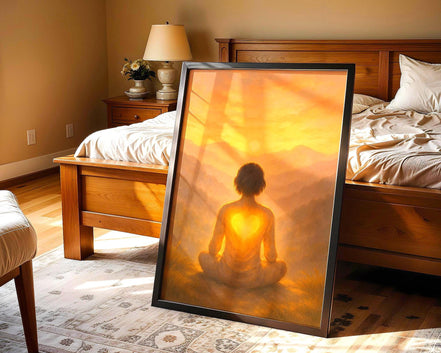 Affiche murale bien-être art spirituel, peinture art méditation - Essences Agape 972042