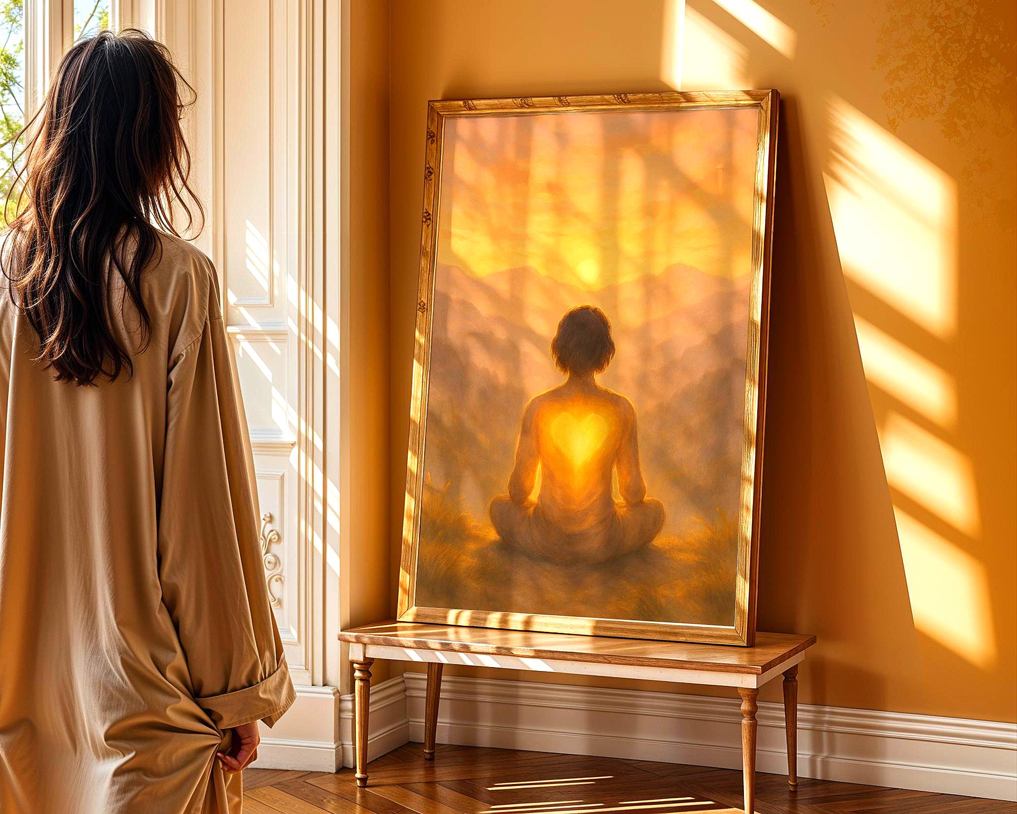 Affiche murale bien-être art spirituel, peinture art méditation - Essences Agape 75241069