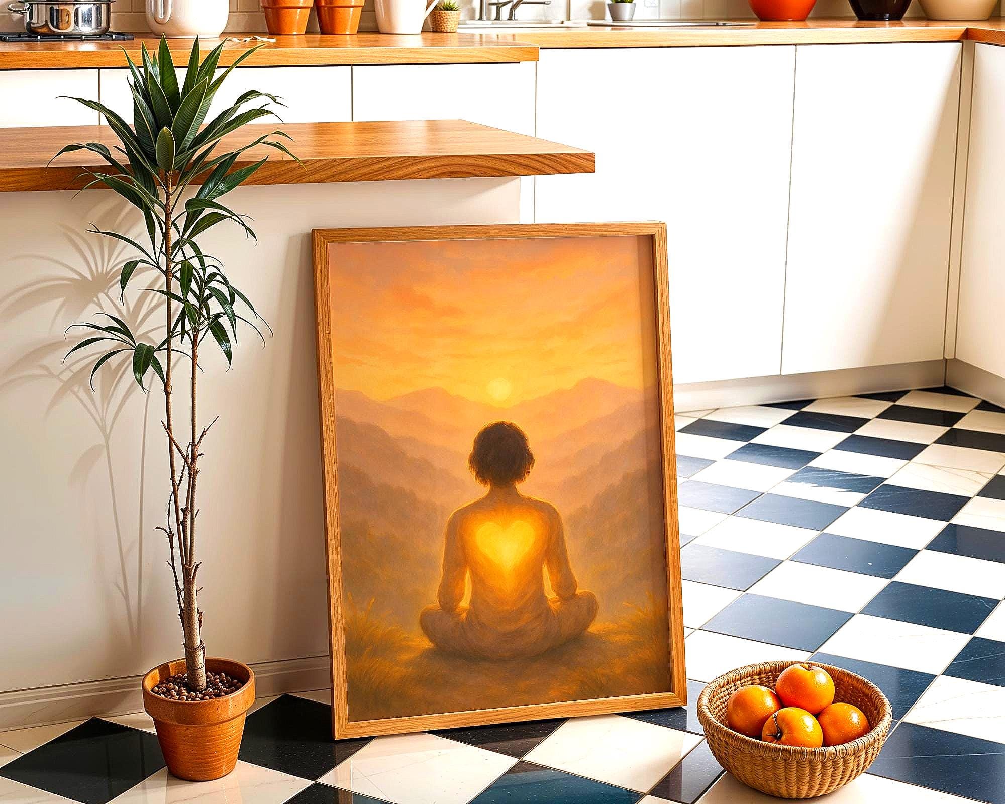 Affiche murale bien-être art spirituel, peinture art méditation - Essences Agape 59500555