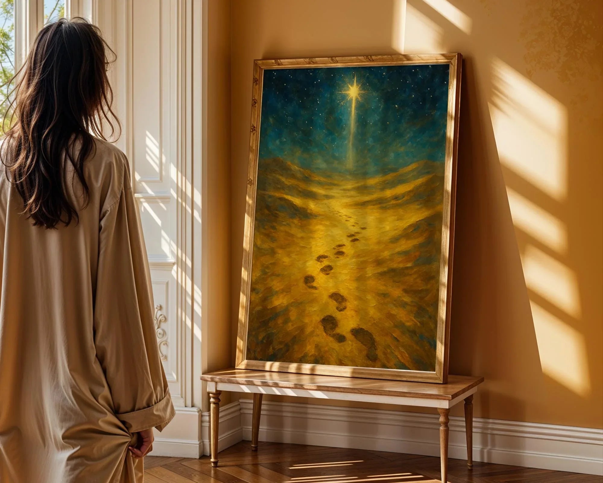 Affiche positive motivation, étoile david, peinture française art - Essences Agape 59594009