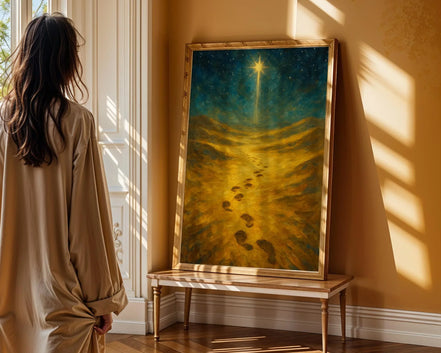 Affiche positive motivation, étoile david, peinture française art - Essences Agape 59594009