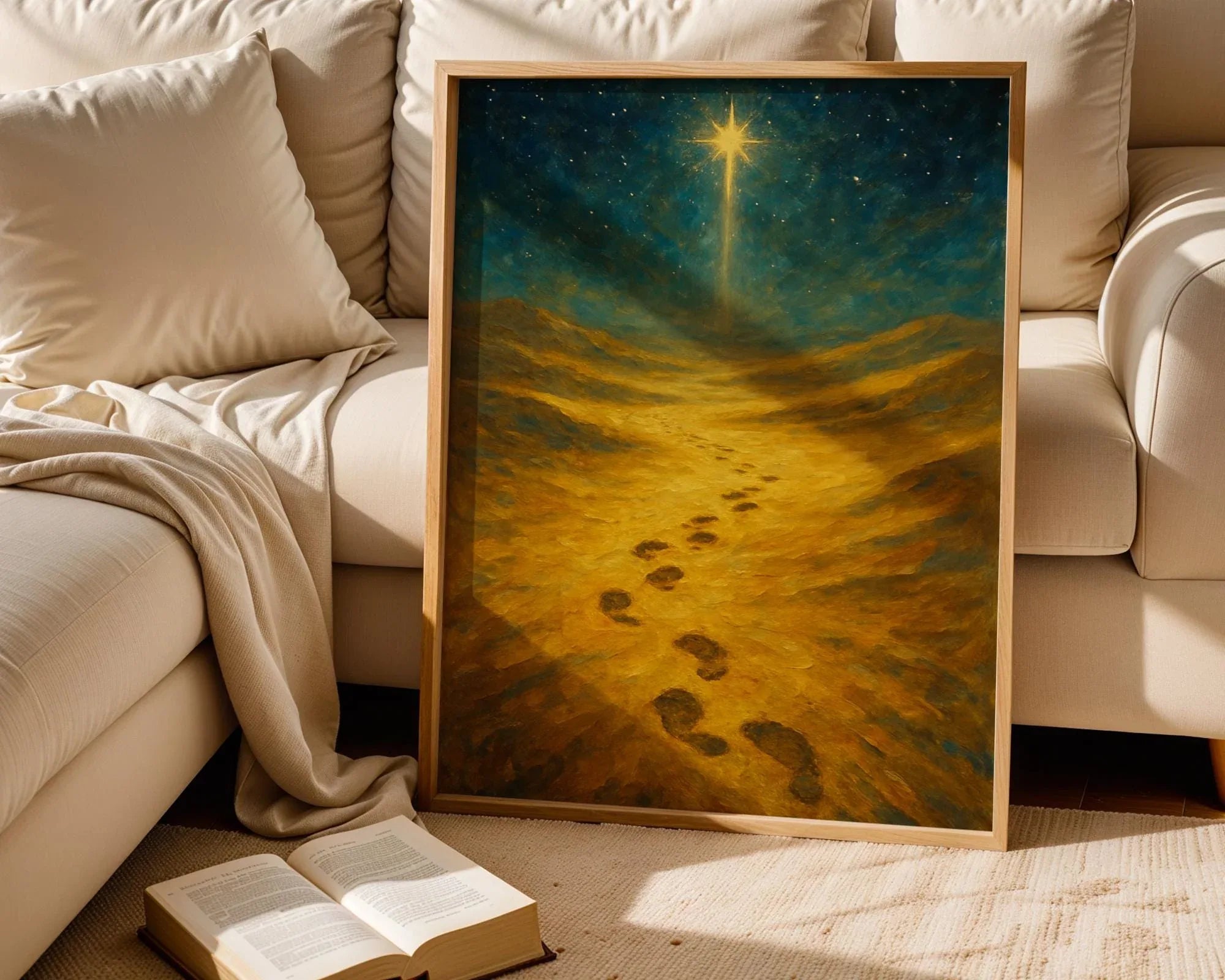 Affiche positive motivation, étoile david, peinture française art - Essences Agape 9312063