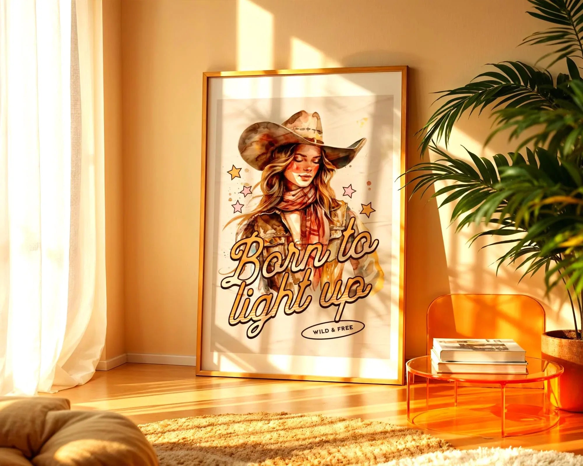 Affiche poster inspiration, art cowboy, positive, cadeau motivation - Essences Agape 57762741