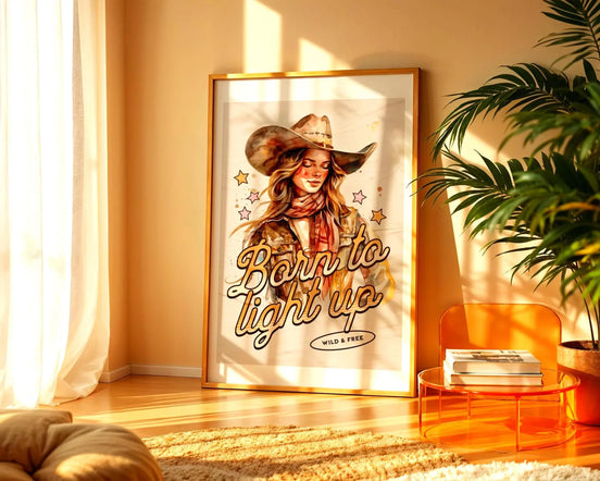 Affiche poster inspiration, art cowboy, positive, cadeau motivation - Essences Agape 57762741