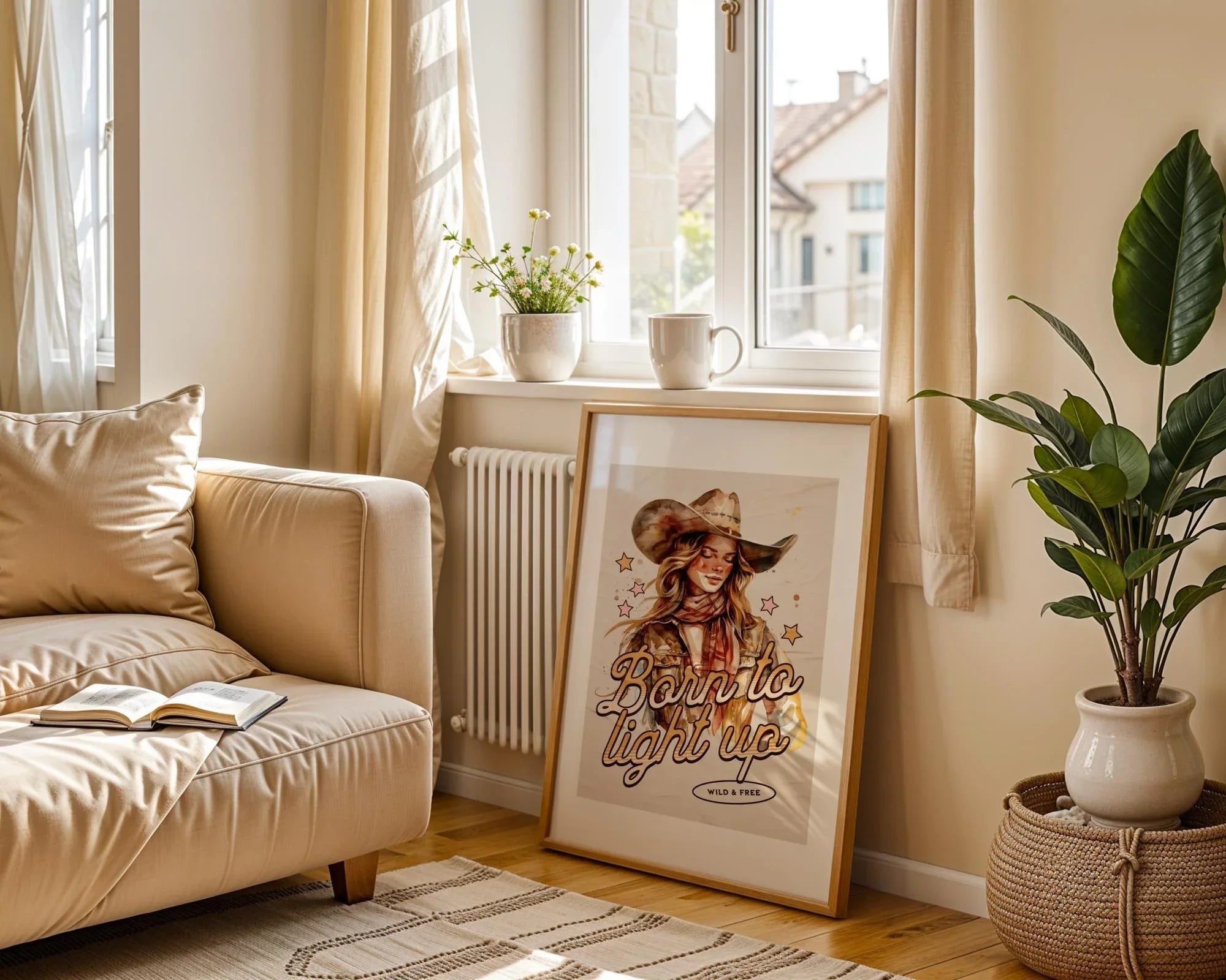 Affiche poster inspiration, art cowboy, positive, cadeau motivation - Essences Agape 46850839