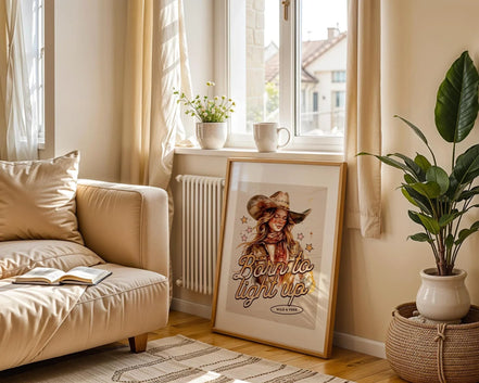 Affiche poster inspiration, art cowboy, positive, cadeau motivation - Essences Agape 46850839