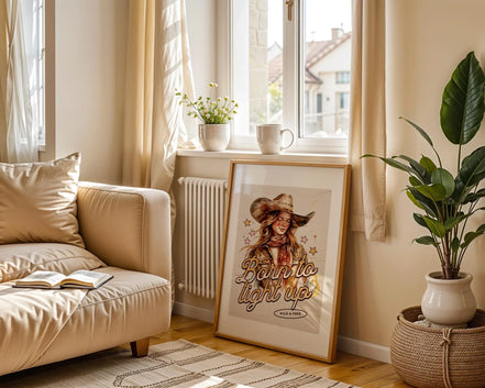 Affiche poster inspiration, art cowboy, positive, cadeau motivation - Essences Agape 46850839