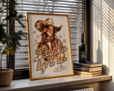 Affiche poster inspiration, art cowboy, positive, cadeau motivation - Essences Agape 67916637