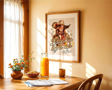 Affiche poster inspiration, art cowboy, positive, cadeau motivation - Essences Agape 37296116