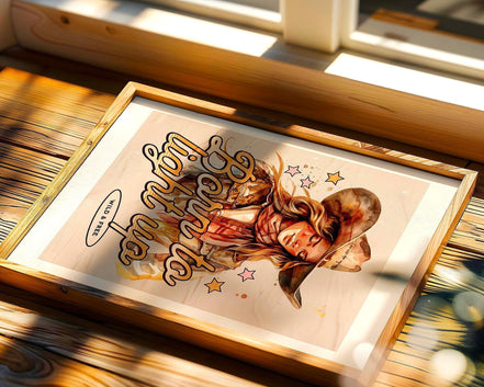 Affiche poster inspiration, art cowboy, positive, cadeau motivation - Essences Agape 10686901