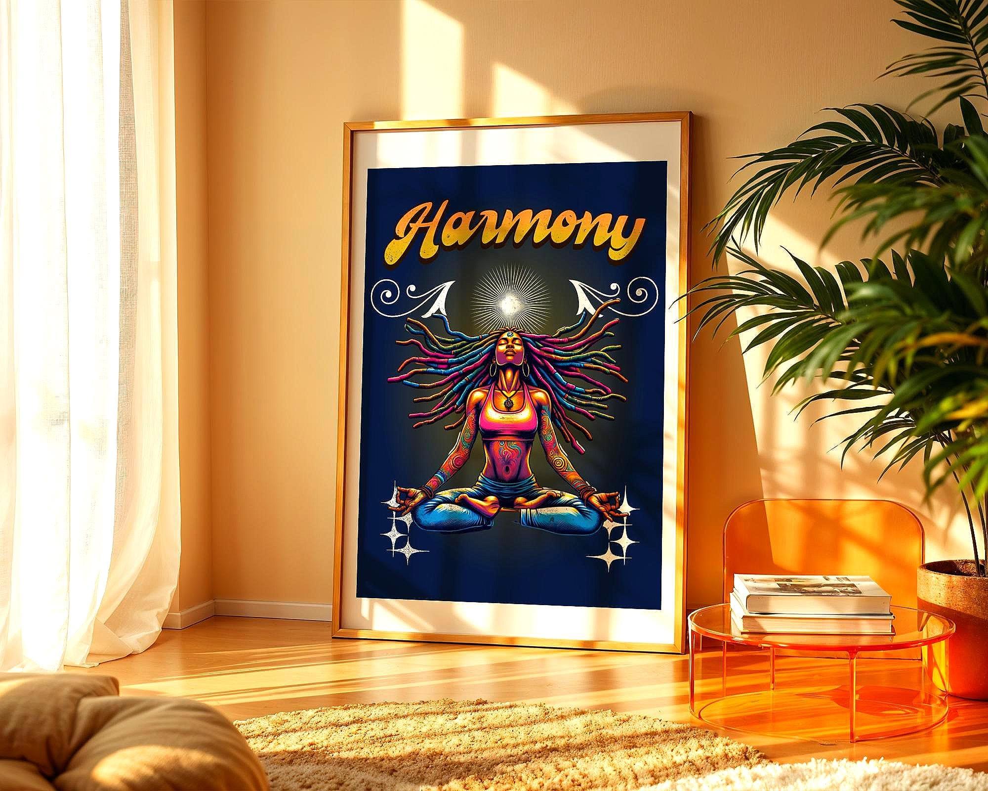 Affiche poster méditation, spirituel, affiche confiance en soi, zen Essences Agape