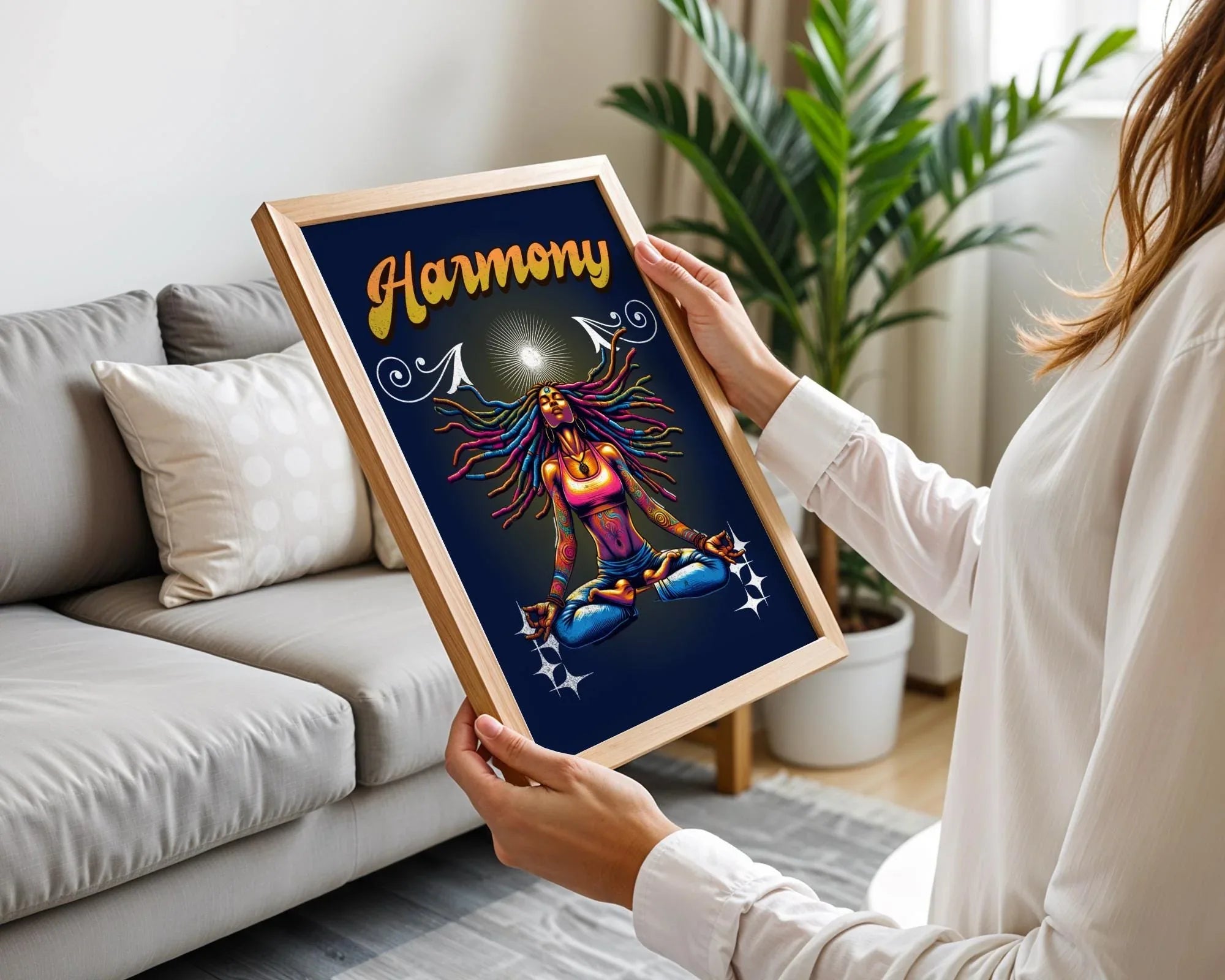 Affiche poster méditation, spirituel, affiche confiance en soi, zen Essences Agape