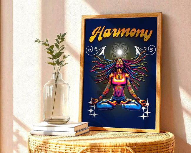 Affiche poster méditation, spirituel, affiche confiance en soi, zen Essences Agape