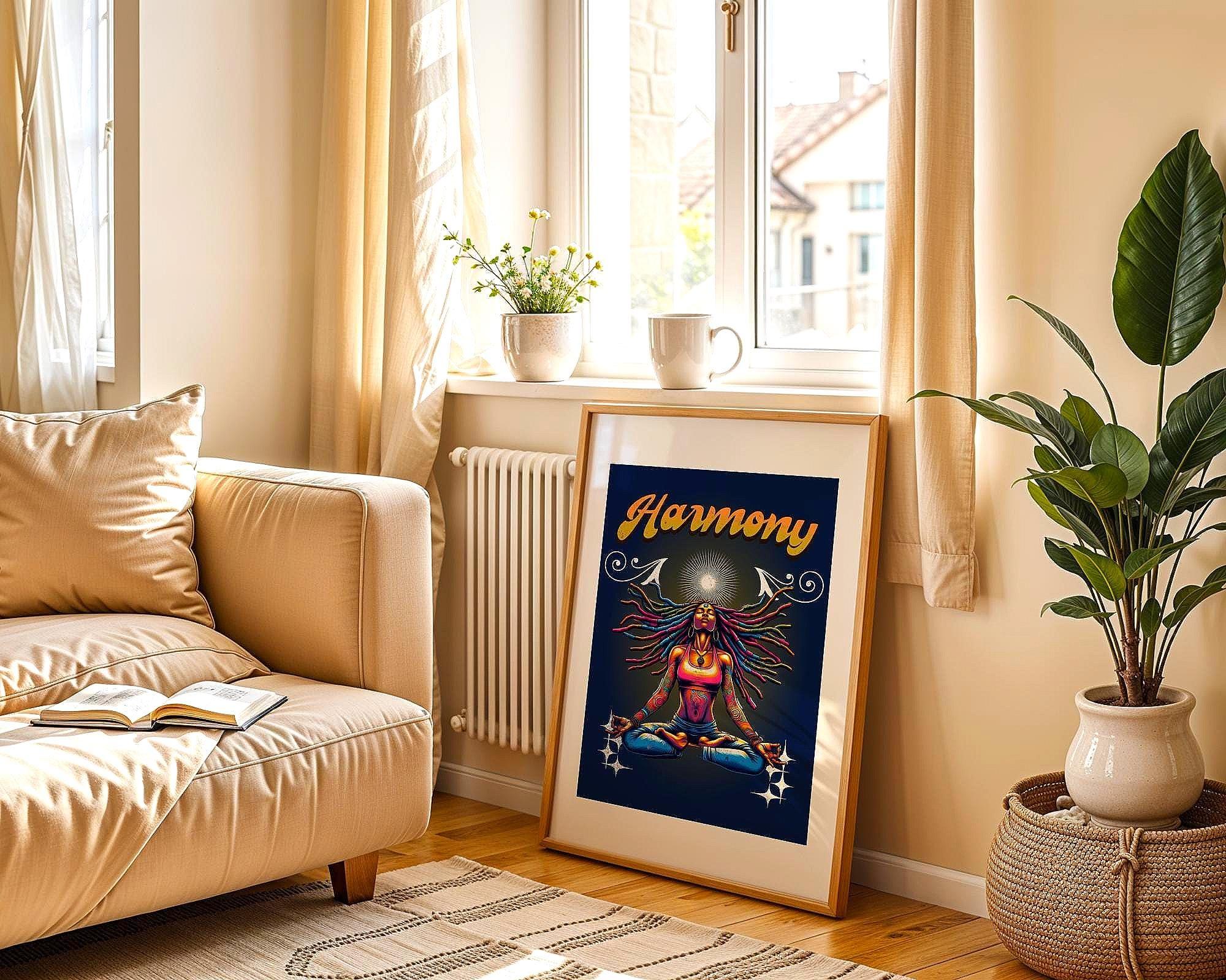 Affiche poster méditation, spirituel, affiche confiance en soi, zen Essences Agape