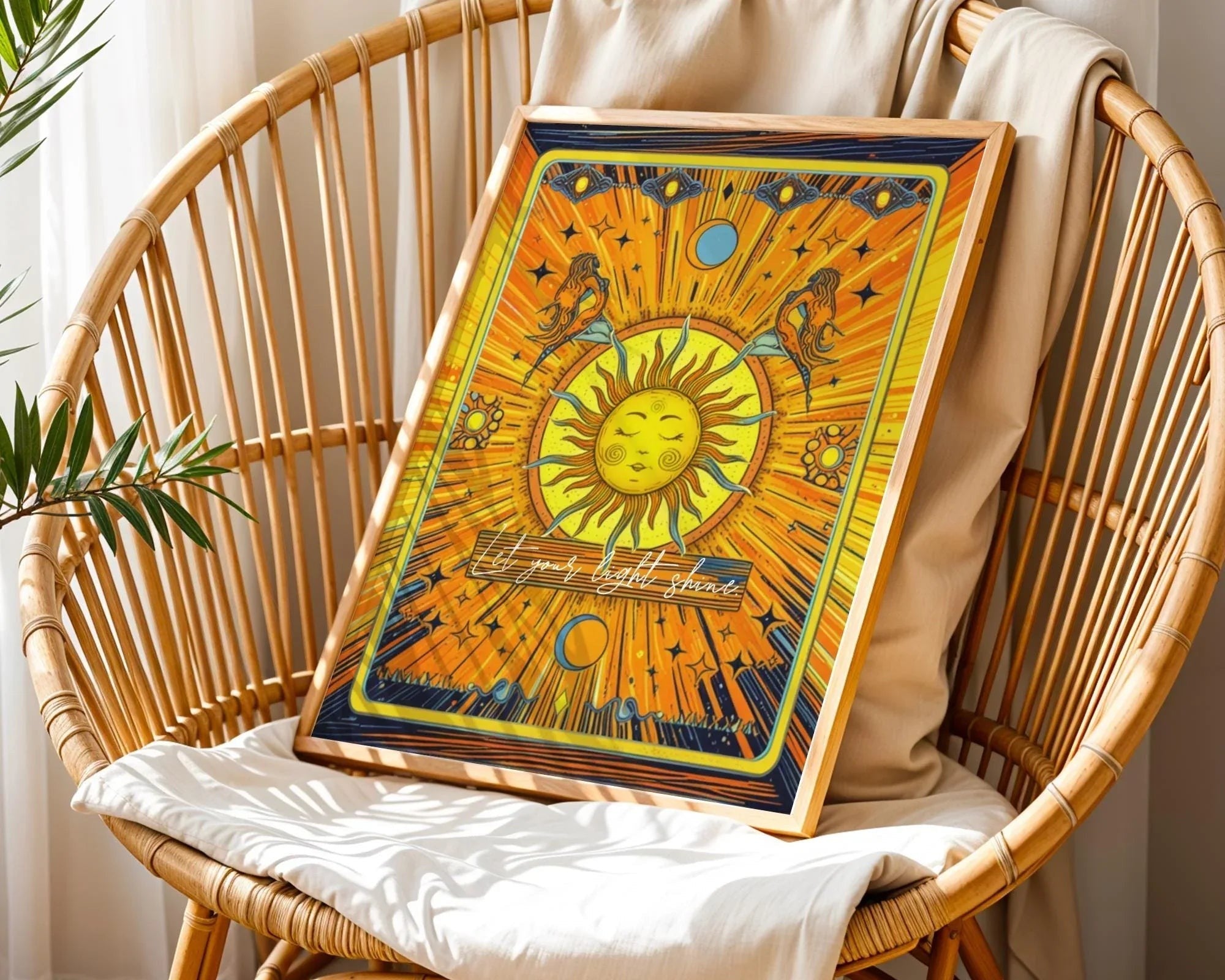 Affiche poster solaire, art spirituel, développement personnel Essences Agape