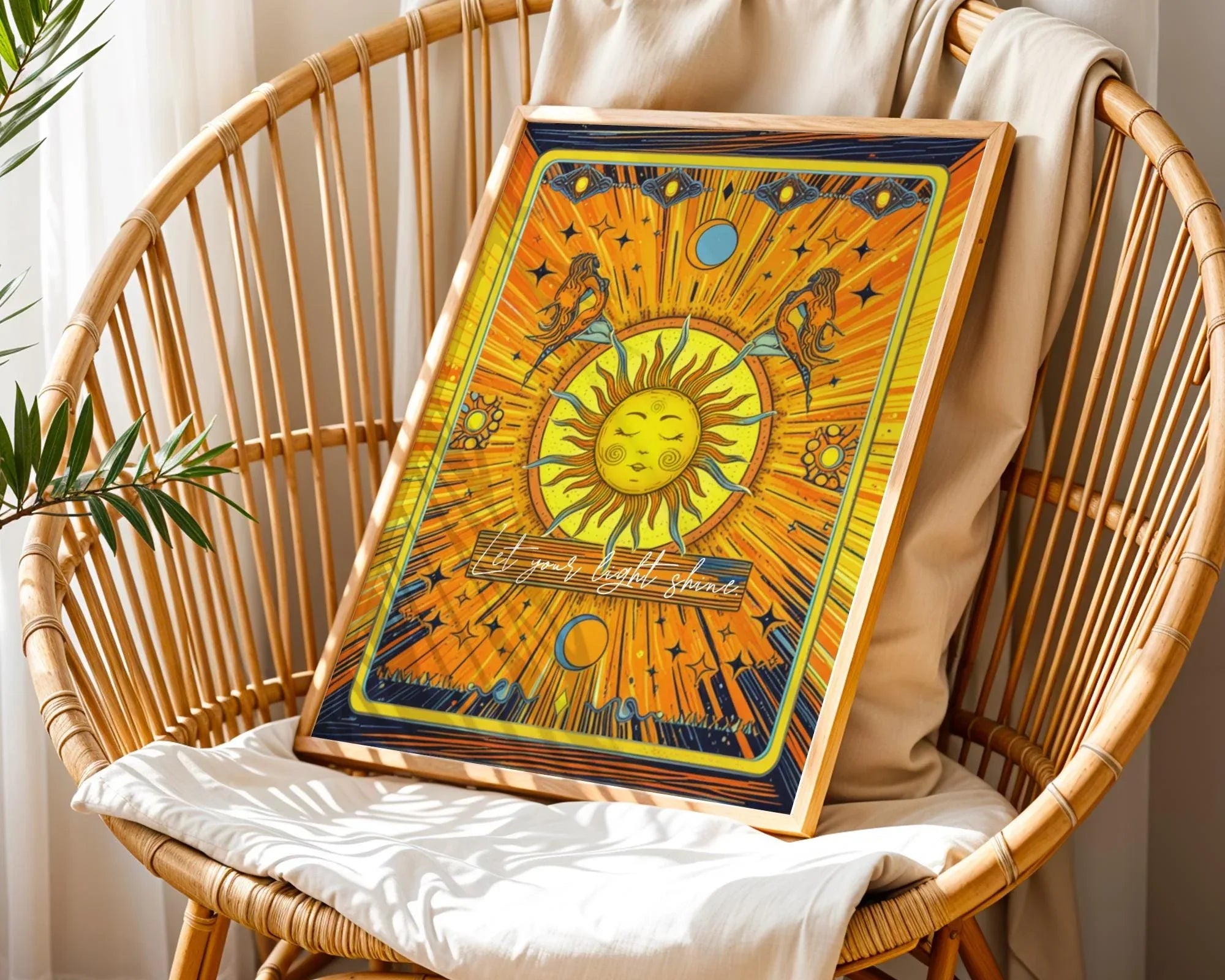 Affiche poster solaire, art spirituel, développement personnel Essences Agape