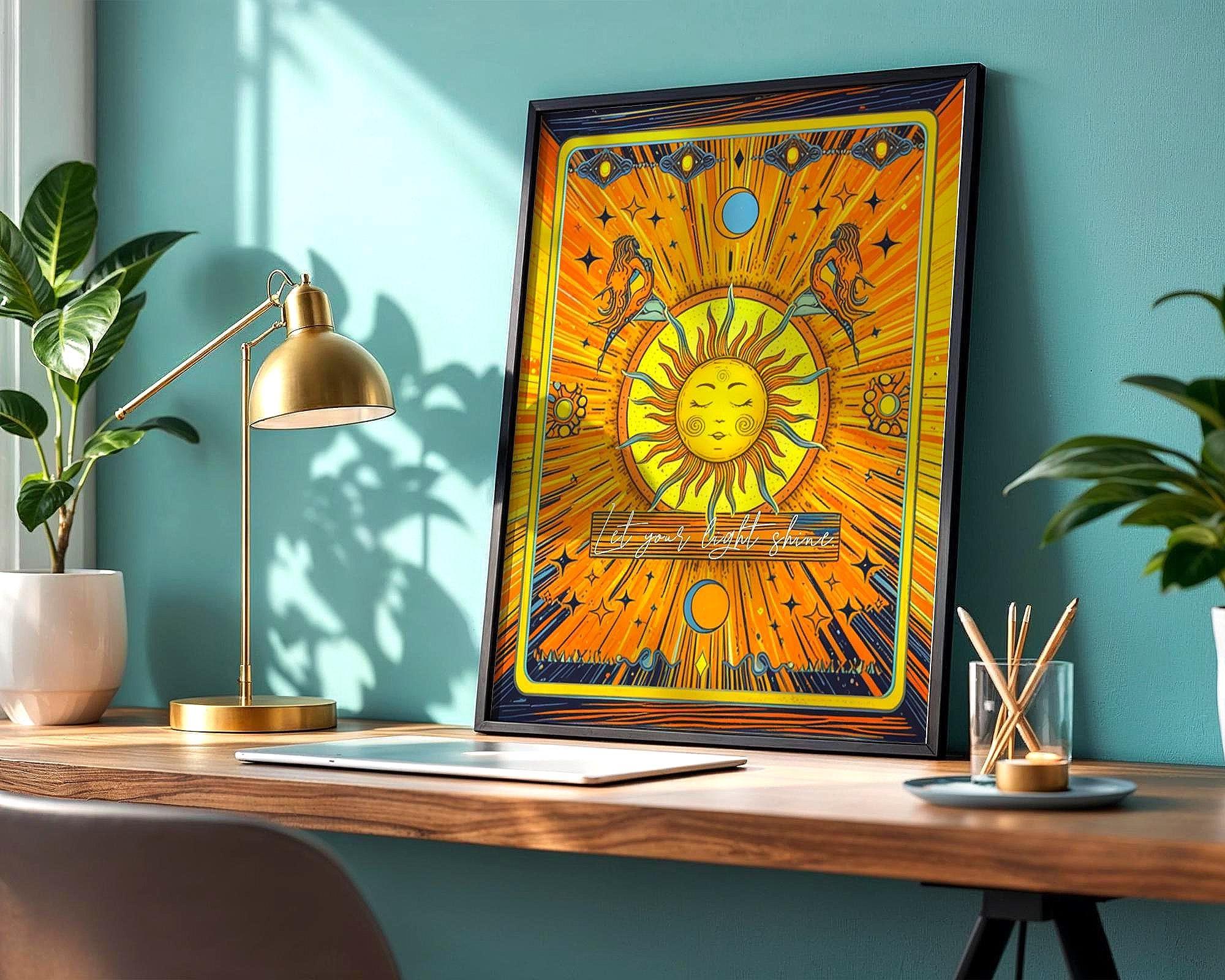 Affiche poster solaire, art spirituel, développement personnel Essences Agape