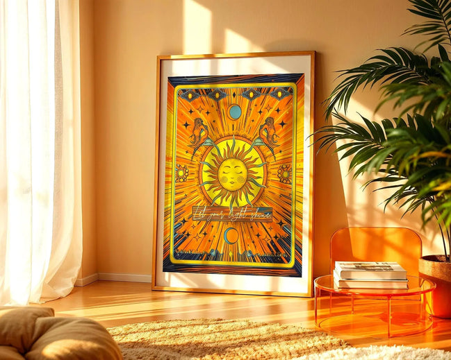 Affiche poster solaire, art spirituel, développement personnel Essences Agape