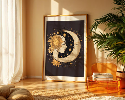 Affiche poster spirituel, art astrologie, cadeau univers ésotérique - Essences Agape 26084027