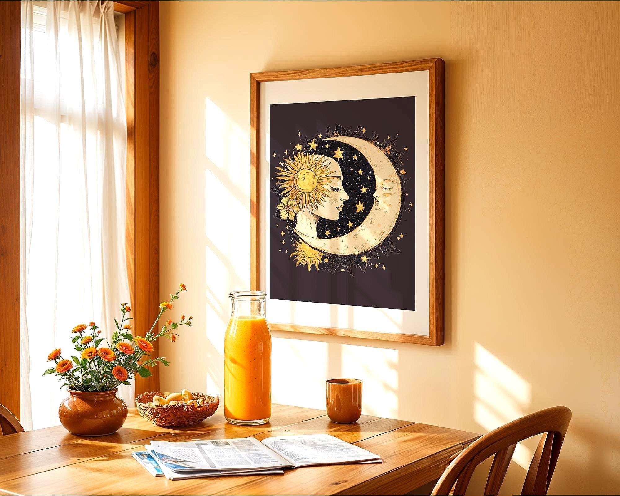 Affiche poster spirituel, art astrologie, cadeau univers ésotérique - Essences Agape 57398284