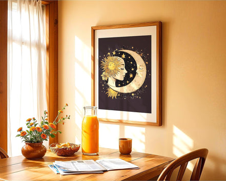 Affiche poster spirituel, art astrologie, cadeau univers ésotérique - Essences Agape 57398284