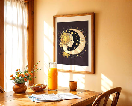 Affiche poster spirituel, art astrologie, cadeau univers ésotérique - Essences Agape 57398284