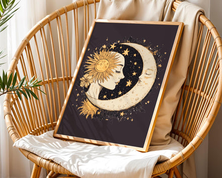 Affiche poster spirituel, art astrologie, cadeau univers ésotérique - Essences Agape 27891787