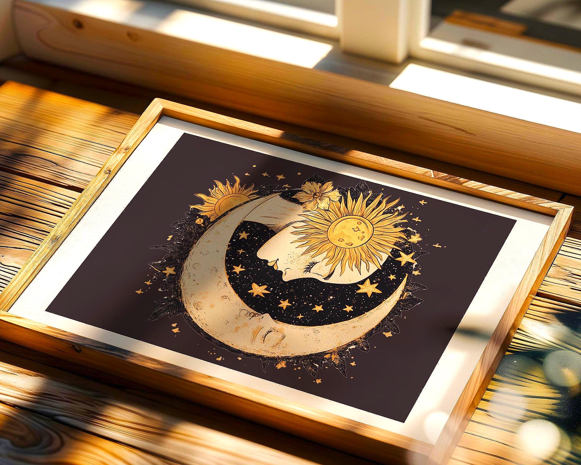 Affiche poster spirituel, art astrologie, cadeau univers ésotérique - Essences Agape 468716