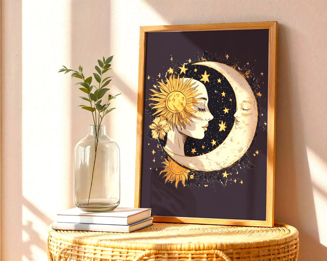 Affiche poster spirituel, art astrologie, cadeau univers ésotérique - Essences Agape 17315183