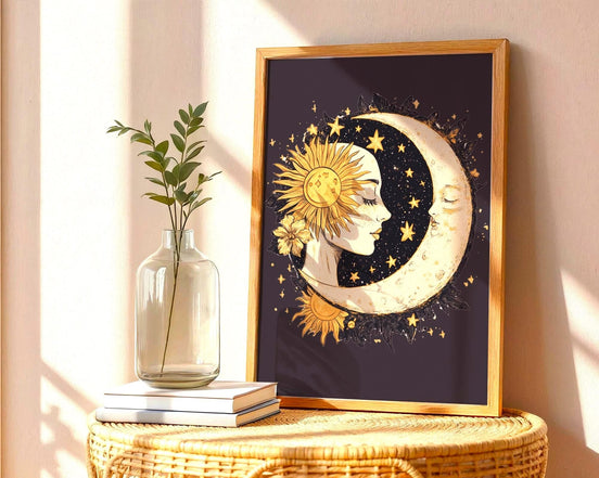 Affiche poster spirituel, art astrologie, cadeau univers ésotérique - Essences Agape 17315183