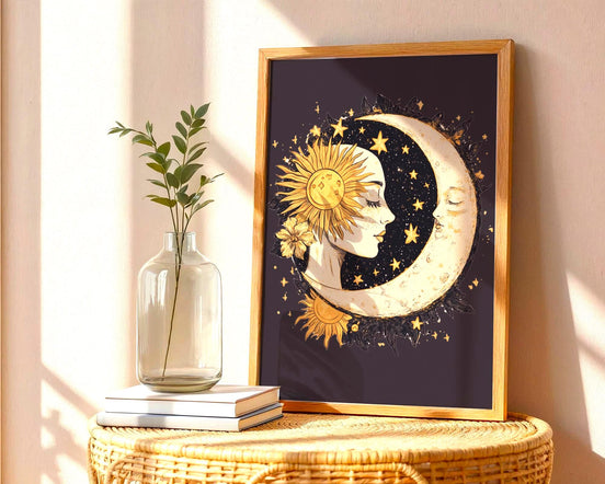 Affiche poster spirituel, art astrologie, cadeau univers ésotérique - Essences Agape 17315183