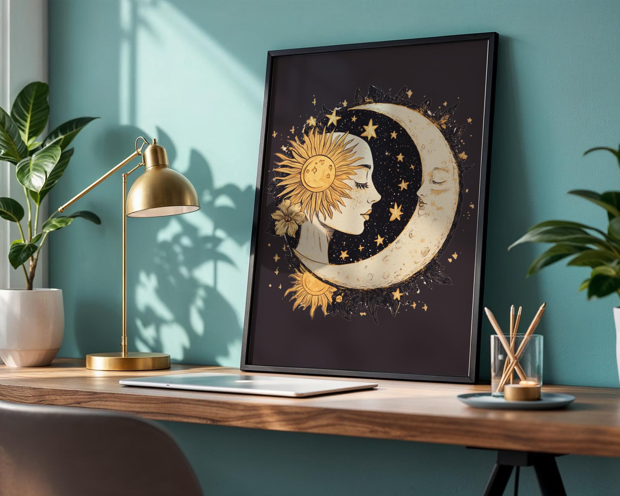 Affiche poster spirituel, art astrologie, cadeau univers ésotérique - Essences Agape 27628597