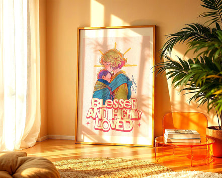 Affiche poster spirituel, art familial imprimable, cadeau mère enfant - Essences Agape 14875625