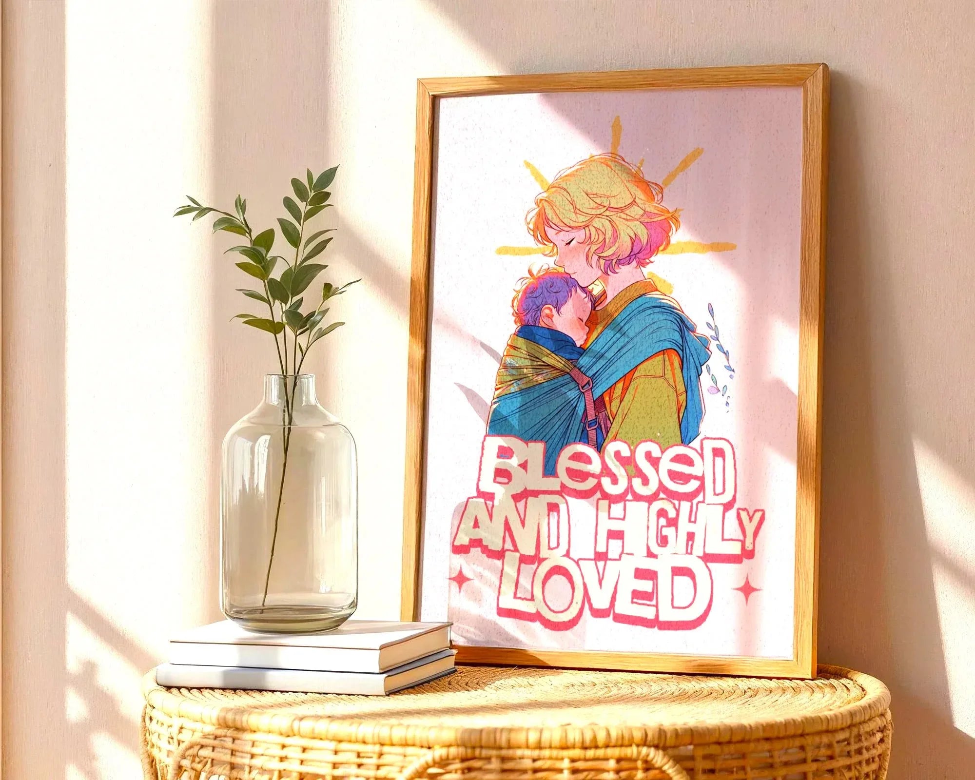 Affiche poster spirituel, art familial imprimable, cadeau mère enfant - Essences Agape 32470939