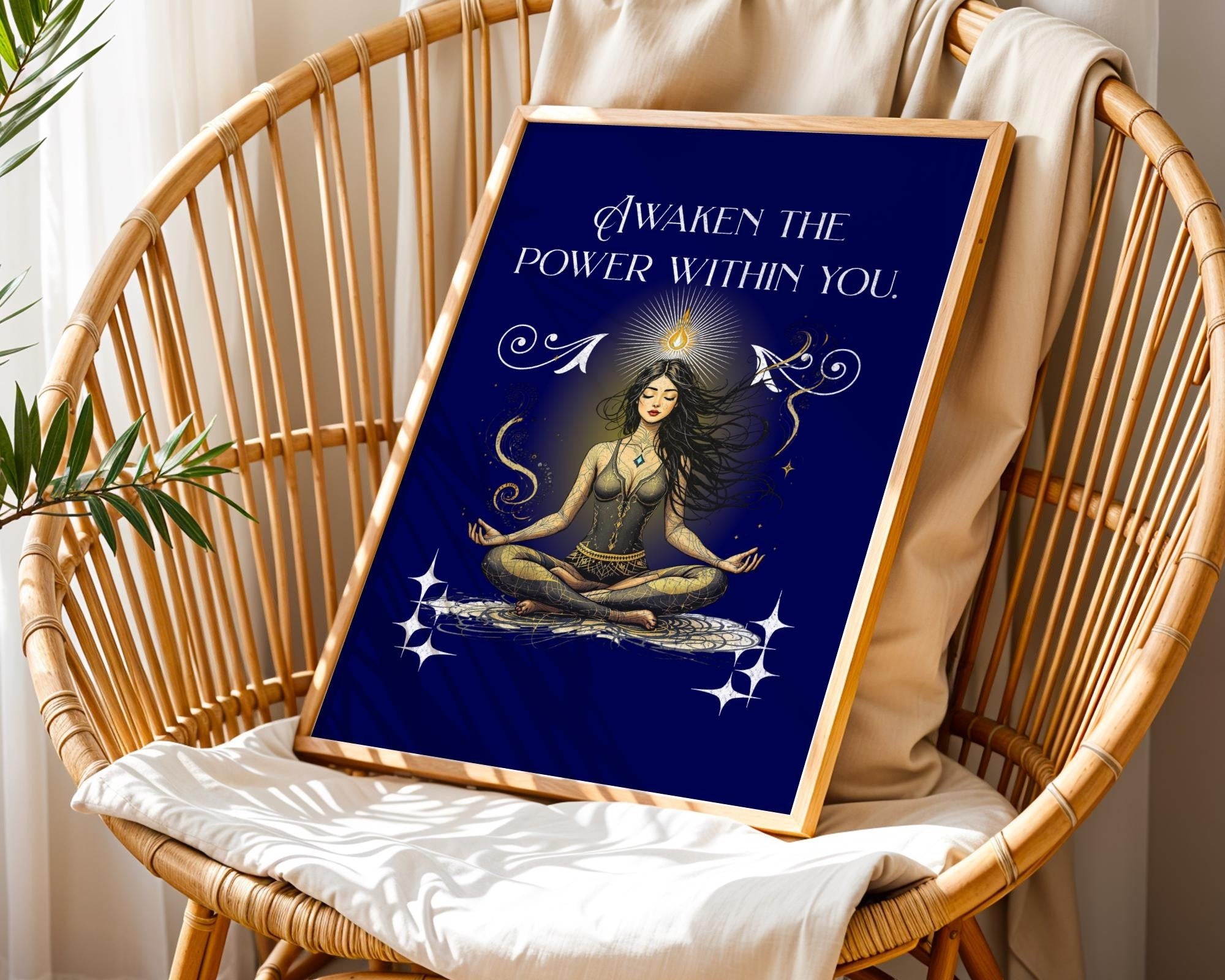 Affiche poster spirituel, cadeau, art yoga affirmation, bien-être - Essences Agape 30365636