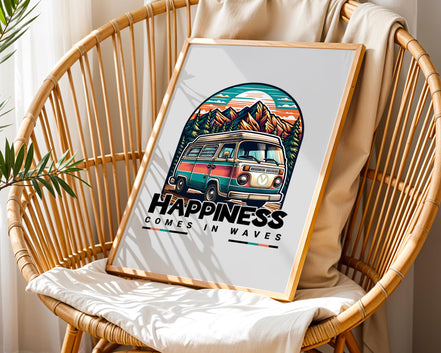 Affiche poster voyage, art van hippie, cadeau aventure, mandala - Essences Agape 92958686