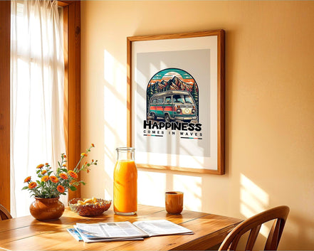 Affiche poster voyage, art van hippie, cadeau aventure, mandala - Essences Agape 34324247