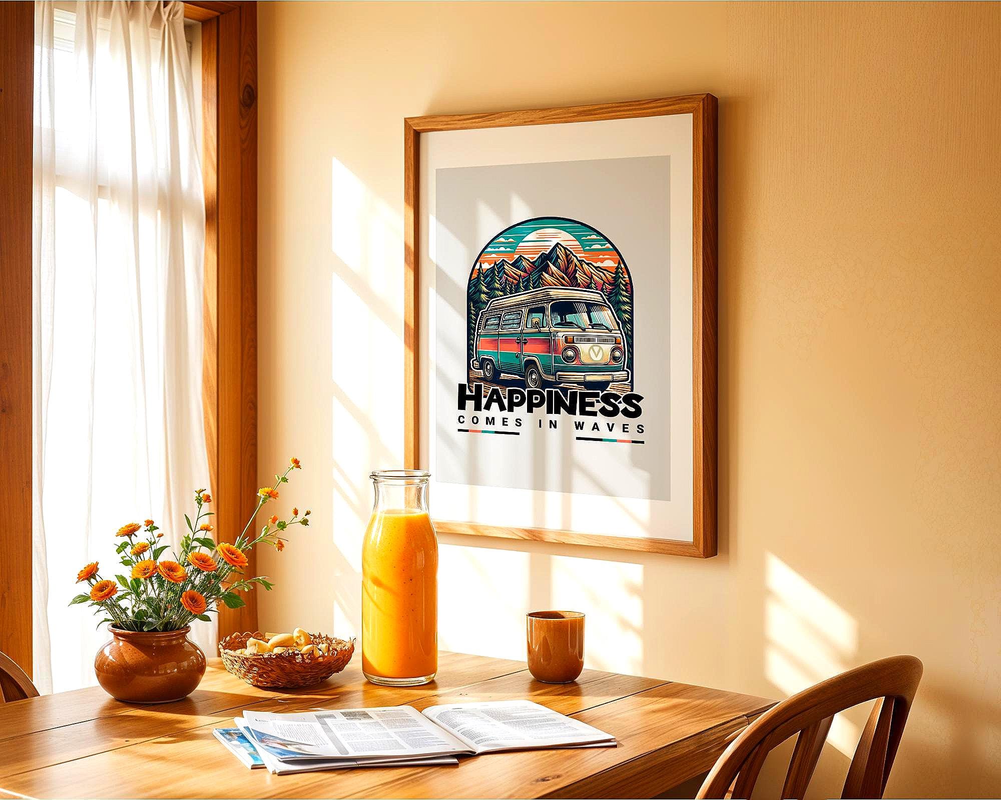 Affiche poster voyage, art van hippie, cadeau aventure, mandala - Essences Agape 34324247