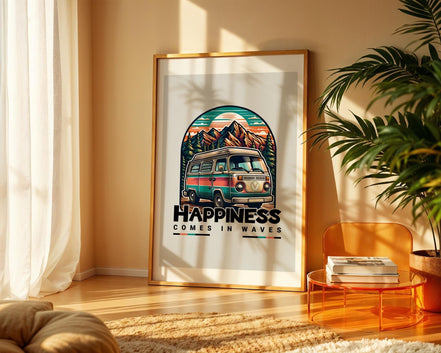 Affiche poster voyage, art van hippie, cadeau aventure, mandala - Essences Agape 44894387