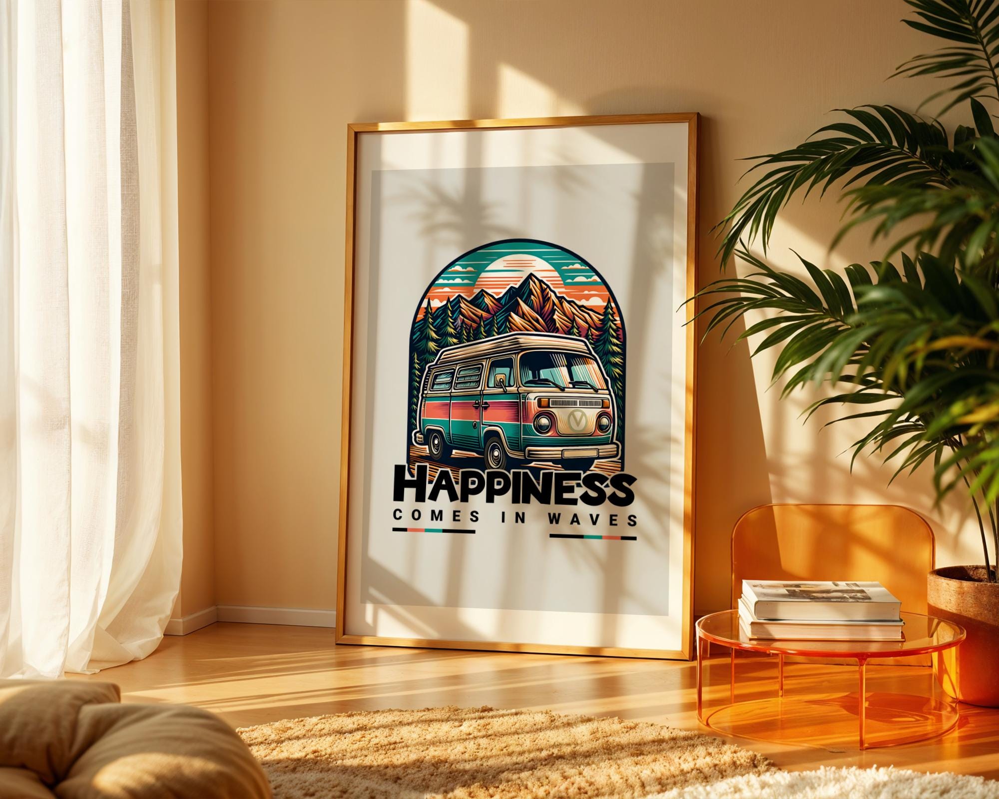 Affiche poster voyage, art van hippie, cadeau aventure, mandala - Essences Agape 44894387